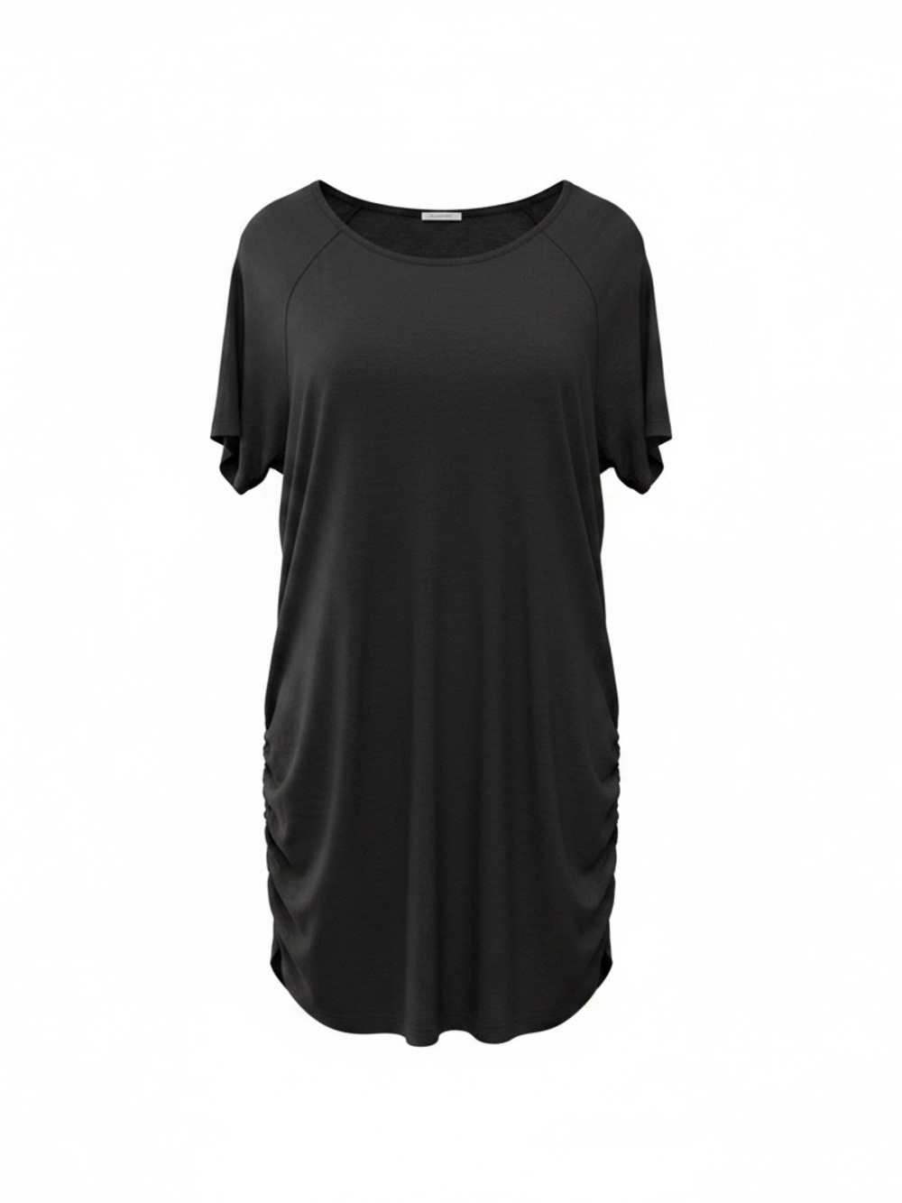HEMISH USA Black T-shirt dress with side ruched size XL